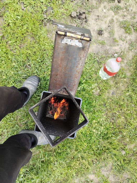 Ракетная печка из профтруба