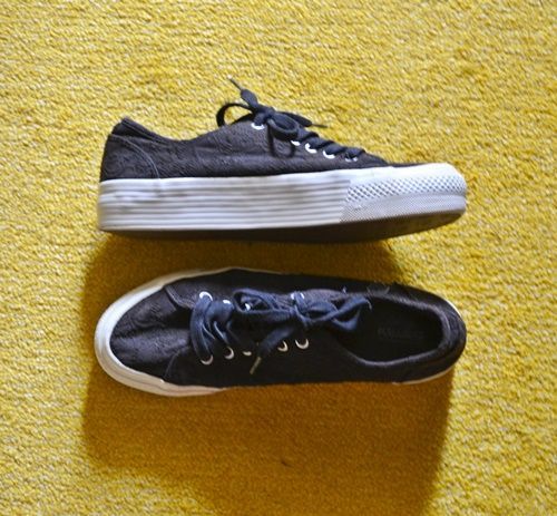 Tenisi fete, panza, negri, Pull & Bear, marimea 38