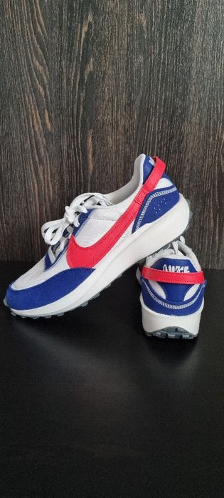 Nike Men Waffle Debut Swoosh White Blue