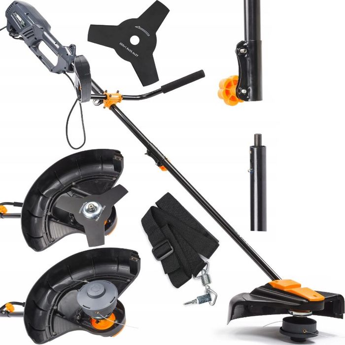 Motocoasa electrica, trimmer pentru tuns iarba, gazon, 2500 W, disc si