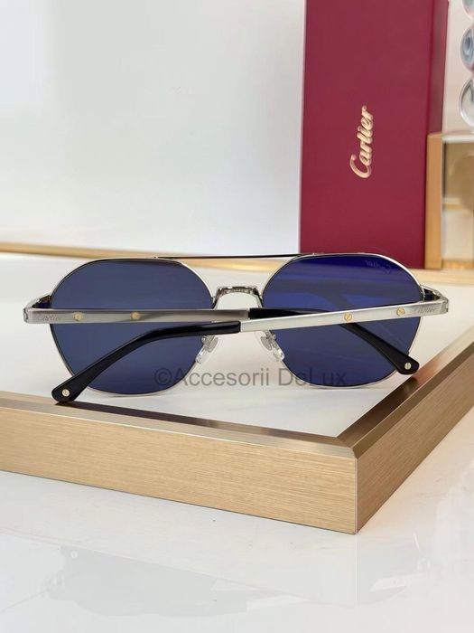 Ochelari de Soare Cartier CT0571S Noi Full Box Santos De Cartier [Verificare Colet] Silver