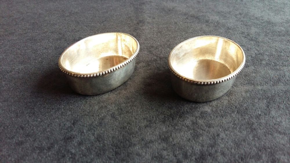 Сребърни купички за хайвер от масивно сребро 925