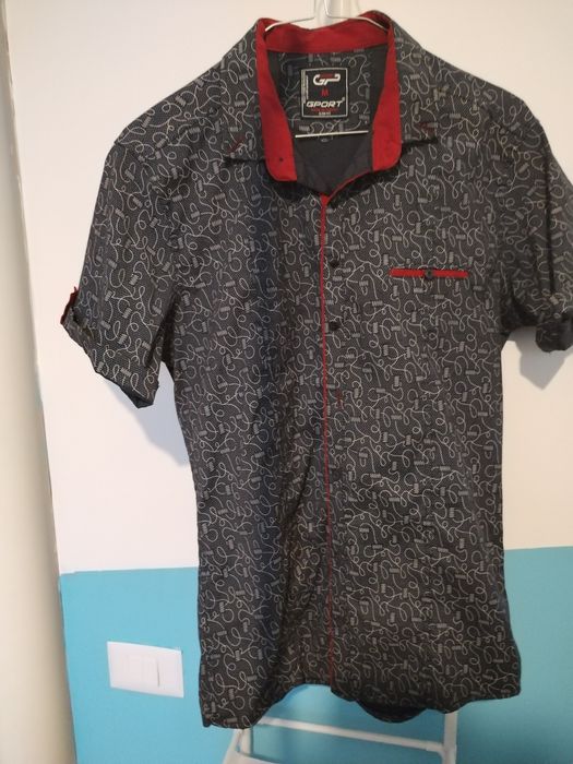 Мъжка риза с къс ръкав