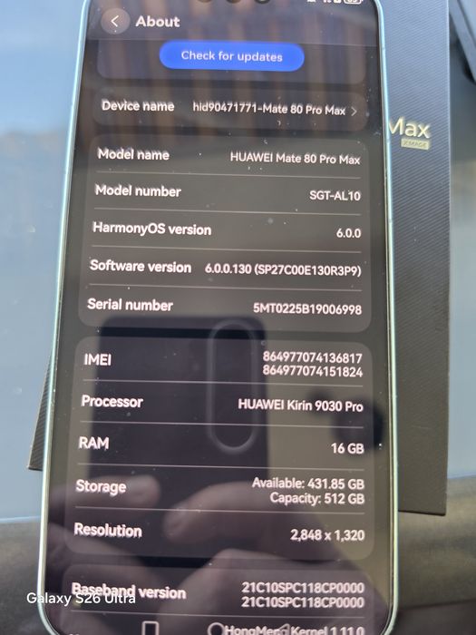 Huawei Mate 80 Pro Max 16/512