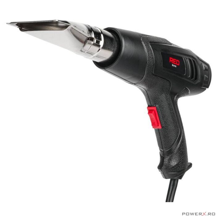 Pistol cu aer cald pentru suflat, 4 duze, 2 viteze, putere 2000 W, Red