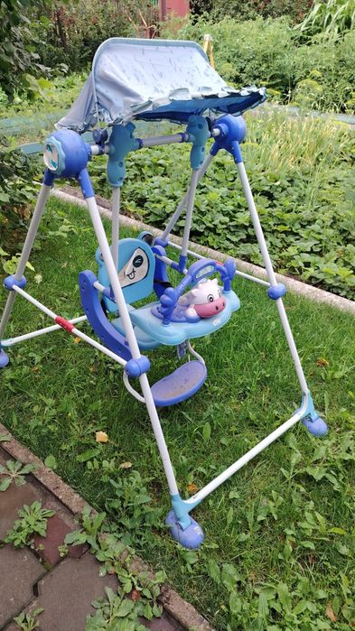 Продам качелю+игровой коврик манеж