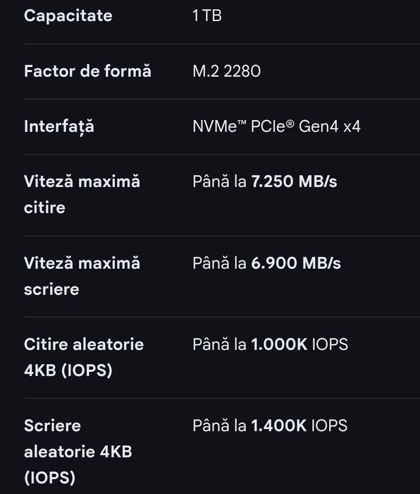 1TB NVMe WD SN7100 PCIe 4.0 x4 M.2 2280