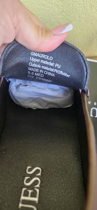 Mocasini Guess Aurolo din piele Bărbați