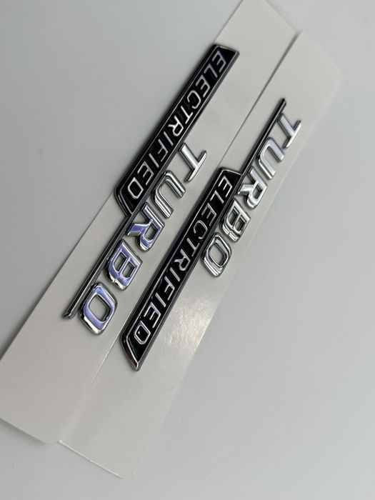 Set Embleme Compatibil Mercedes Turbo Electified crom nou