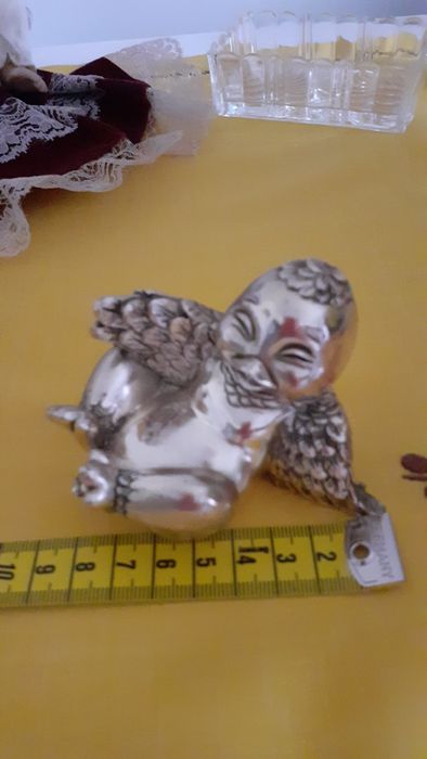 Figurină puișor placat cu argint