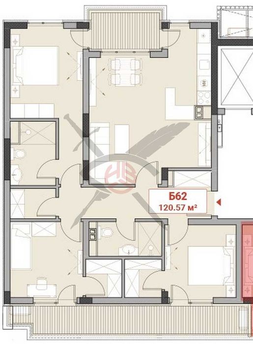 Продава се Четиристаен апартамент в София, Младост 4 - 143 кв.м за 1826 €/кв.м - Снимка #1