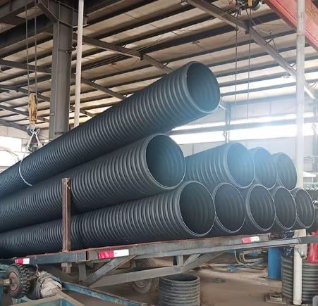 Труба HDPE двустенная гофрированная черная SN8 DN500, длина 6 м