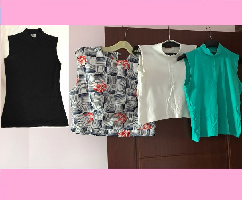 Памучни Дамски Тениски Потници Топ Ризи Летни Блузи