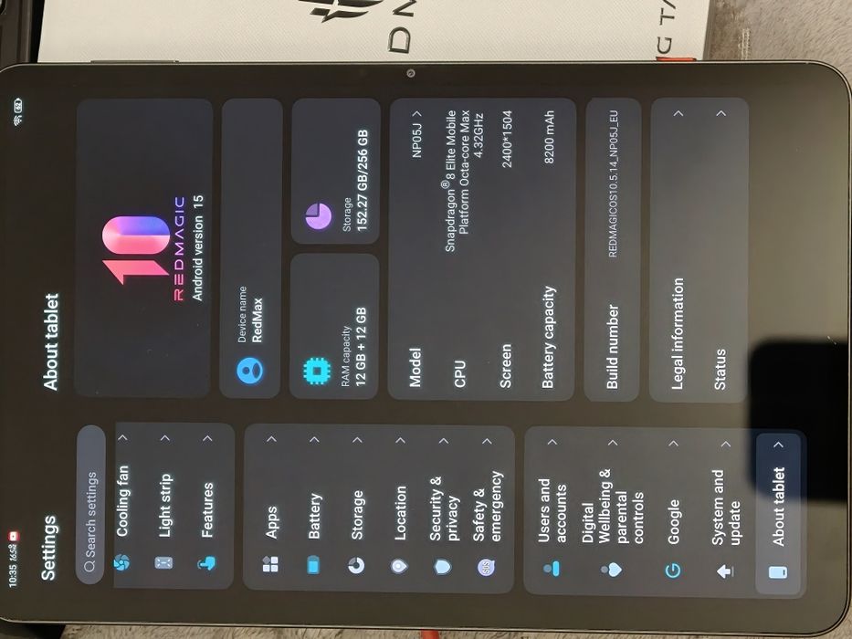 Tableta Redmagic Astra 256GB/12GB neagra