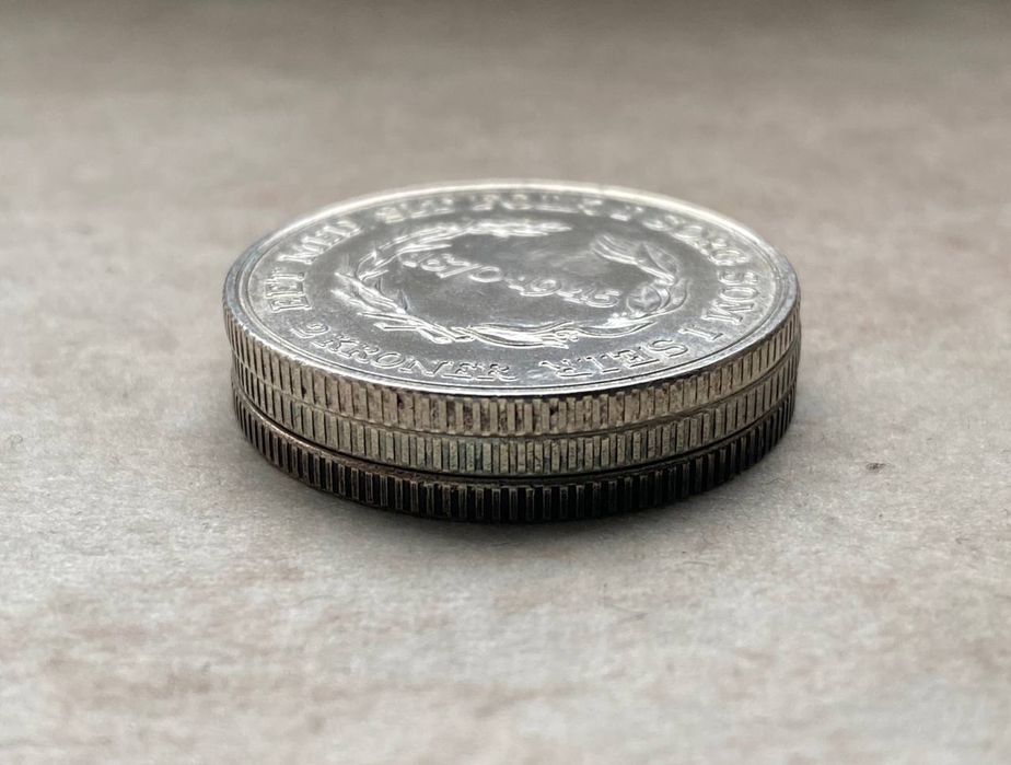 Монета 2 крона Дании 1930 СЕРЕБРО