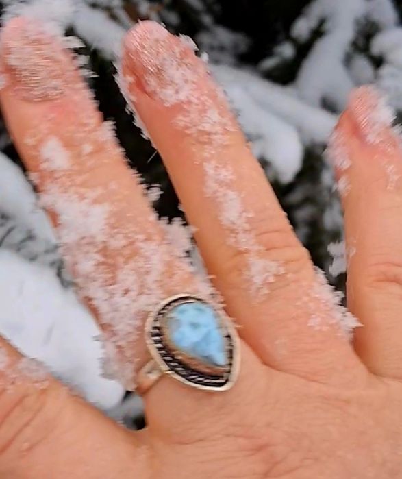 Inel argint 925 Larimar natural