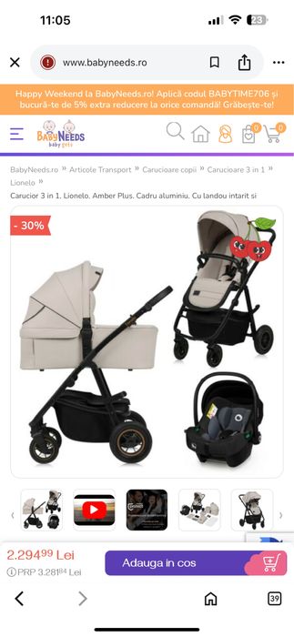 Carucior 3 in 1 lionelo