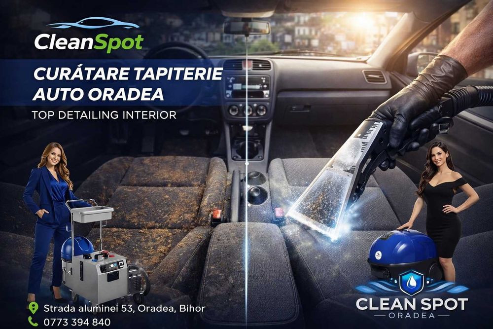 Curatare tapiterie Oradea spalare tapiterie auto canapele saltele detailing interior auto igienizare tapiterie Oradea spalatorie auto profesionala