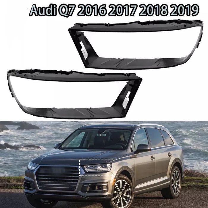 Audi Q7 капаци фарове ауди ю7 стъкла фар капак крушка xenon стъкло