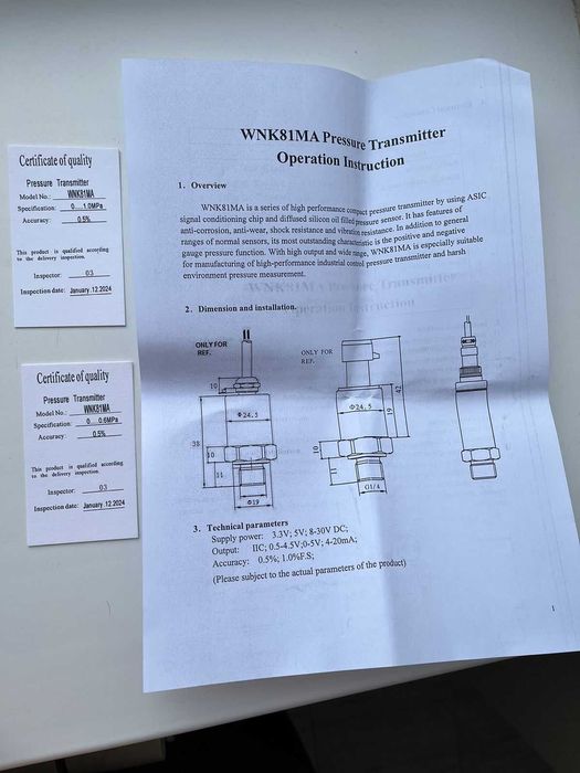 Продам датчики давления 4-20 мА