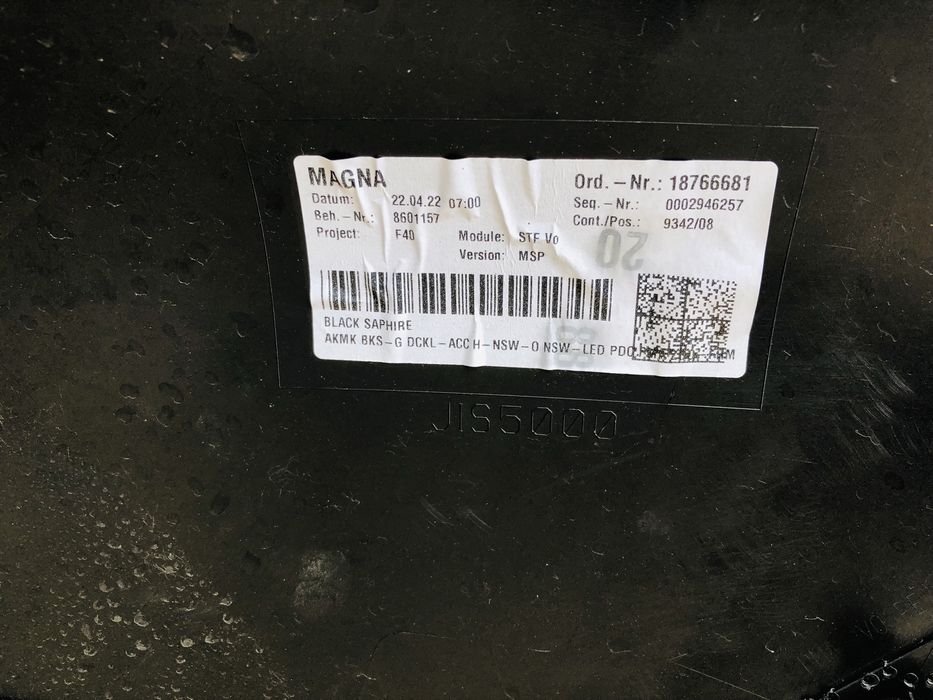 Bara fata M Sport BMW Seria 1 F40 dupa 2019 cod 51118070928