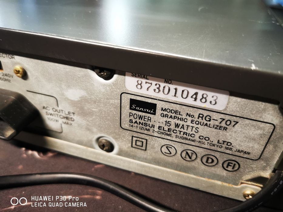 Egalizator grafic Sansui RG 707