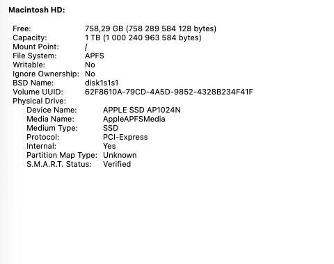 Macbook pro 16 2019, i9 2,3 ghz/32gb/1tb