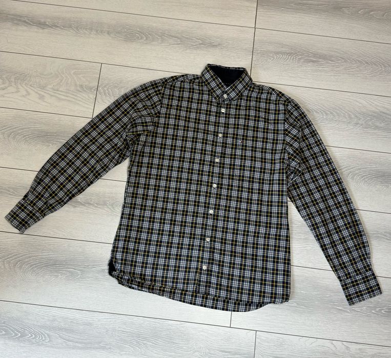 Camasa Tommy Hilfiger albastra dungi slim fit marimea S