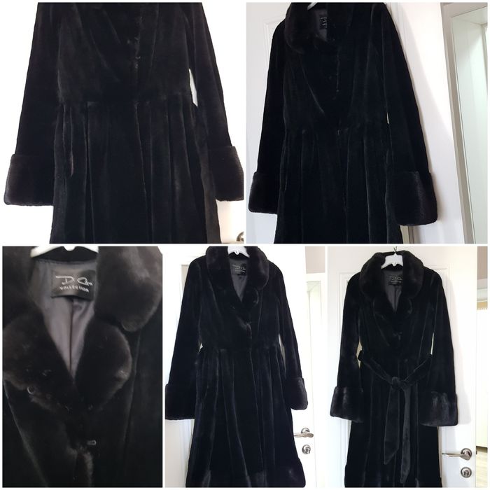 Шубка норка бу 42-44р чёрная