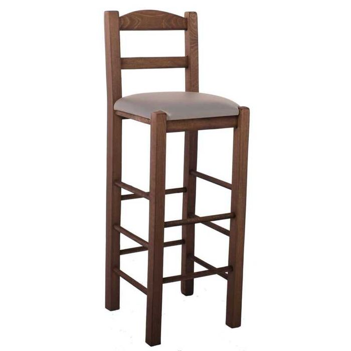 Бар стол, SIFNOS, Бял, Орех, Натурален, Капучино, Дърво, 36х37х107см.