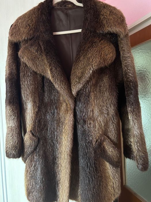 Haină de blană naturală de vulpe