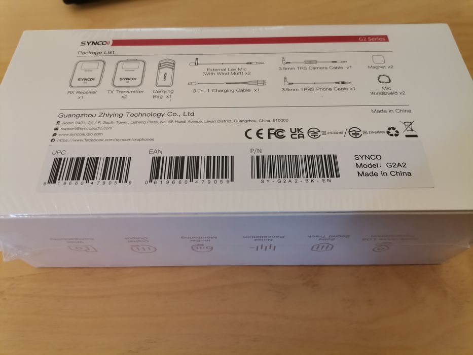 Synco G2 A2 set doua lavaliere wireless 2.4ghz sigilat