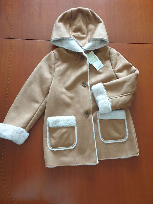 НОВАЯ детская дубленка для девочки Mango Kids (с бирками)