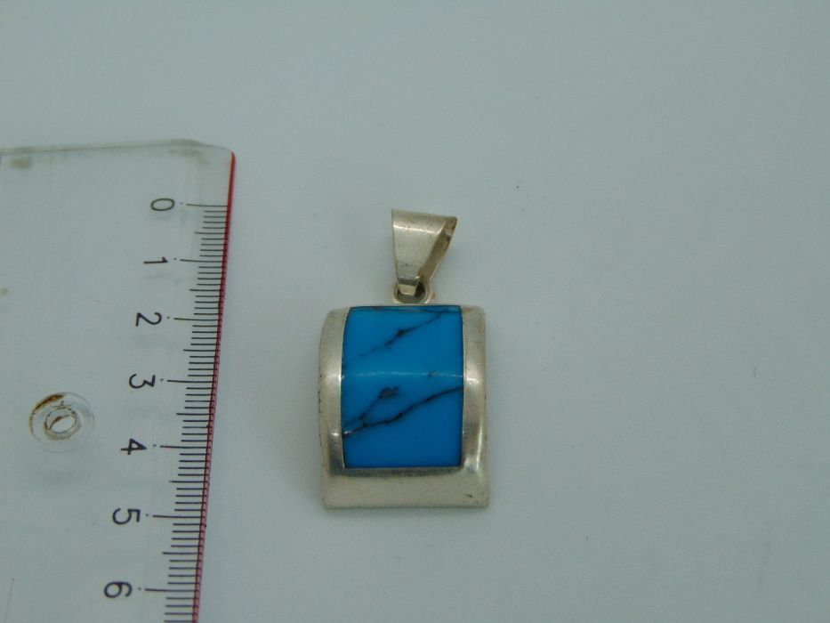 Pandantiv din argint cu turcoaz, Mexic