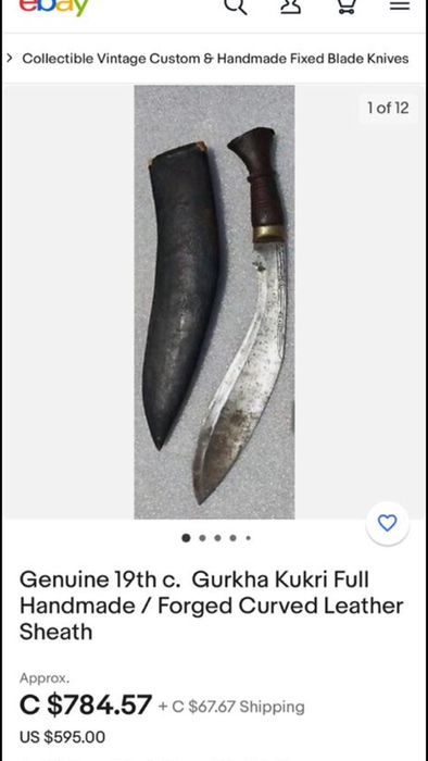Sabie Gurkha Kukri originala