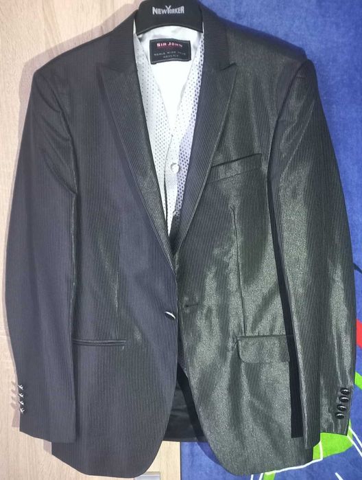 Costum barbati elegant cu sacou si pantaloni Mega si vesta Sir John