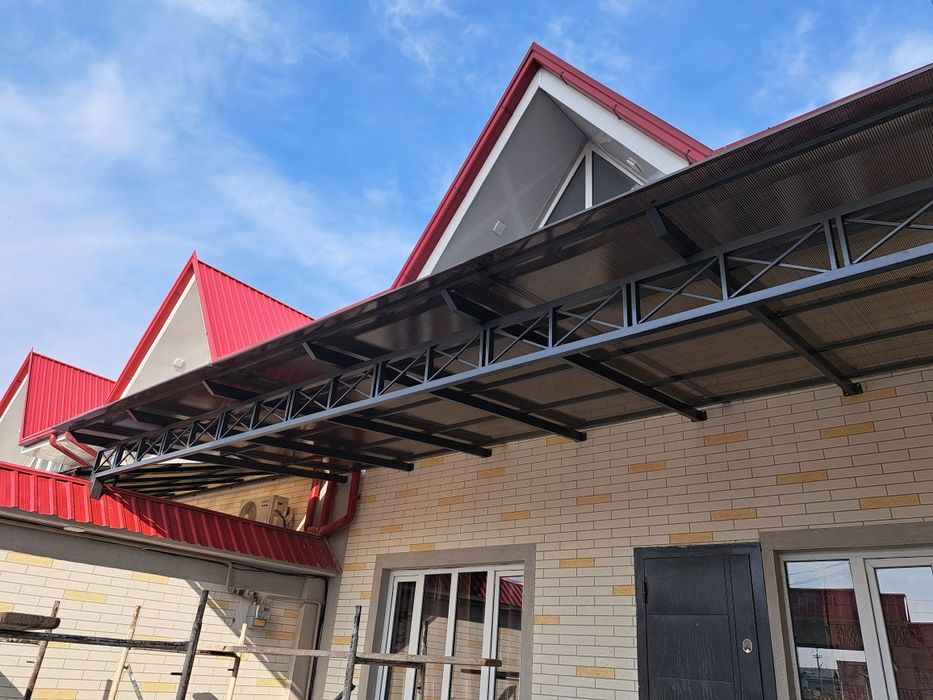 Навес лексан Профнастил