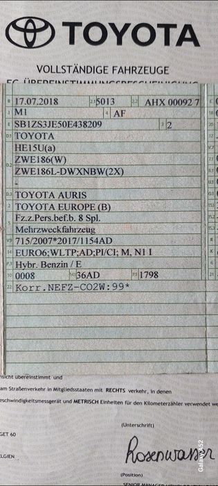 Toyota auris 1.8 hybrid