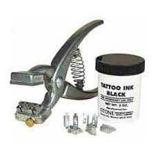 Set cleste tatuat inox 5 cifre/litere