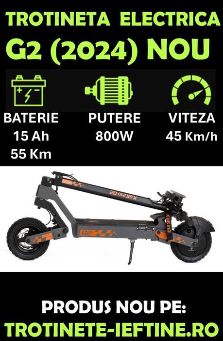 Trotineta KuKirin G2 - Autonomie 60 km, anvelope tubeless