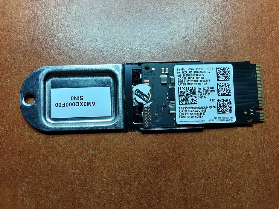 SSD Samsung NVMe M.2 512 GB MZ-ALQ512B PM991a PCI-Express 3.0 x4 2242