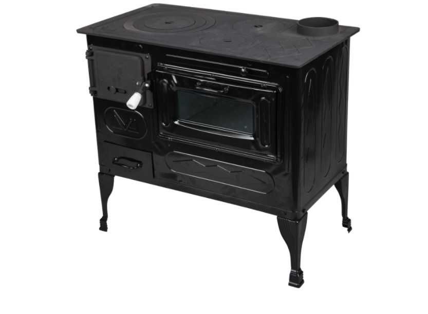 Soba Gatit Incalzit Plita Fonta Cuptor Neagra Evacuare DREAPTA 7.5KW