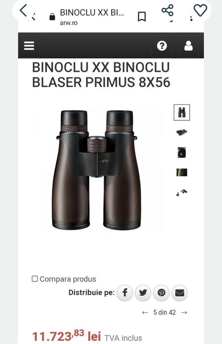 Binoclu Blaser Primus 8x56, nou.