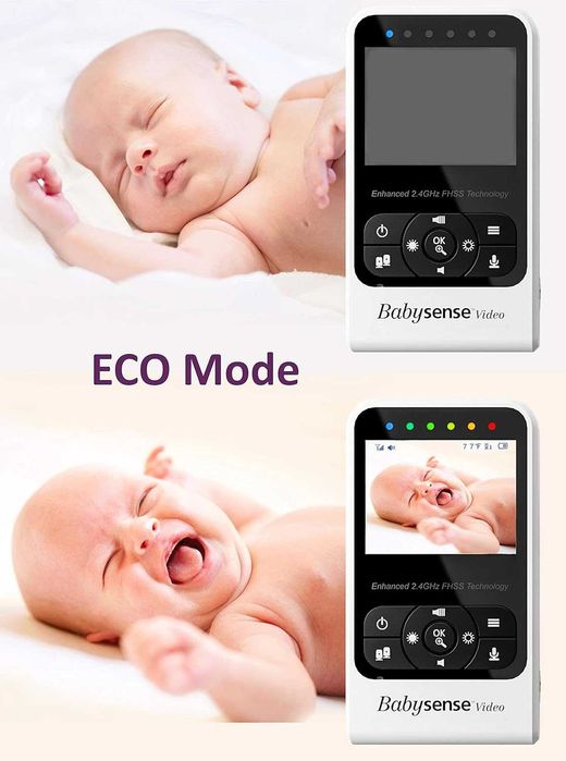 Бебефон с камера и Монитор за дишане Babysense V24R (Комплект 2в1)