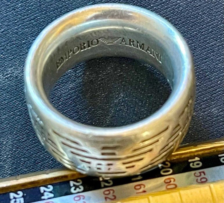 Inel argint masiv 925 – 20,8 g, mărime 59 – Emporio Armani