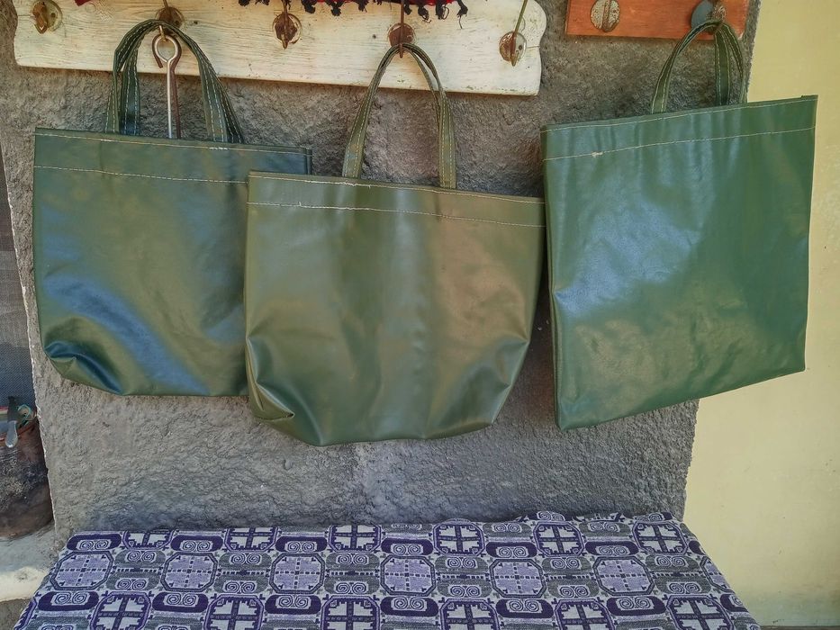 Стара Плетена кошница -2 броя Пазарски чанти.