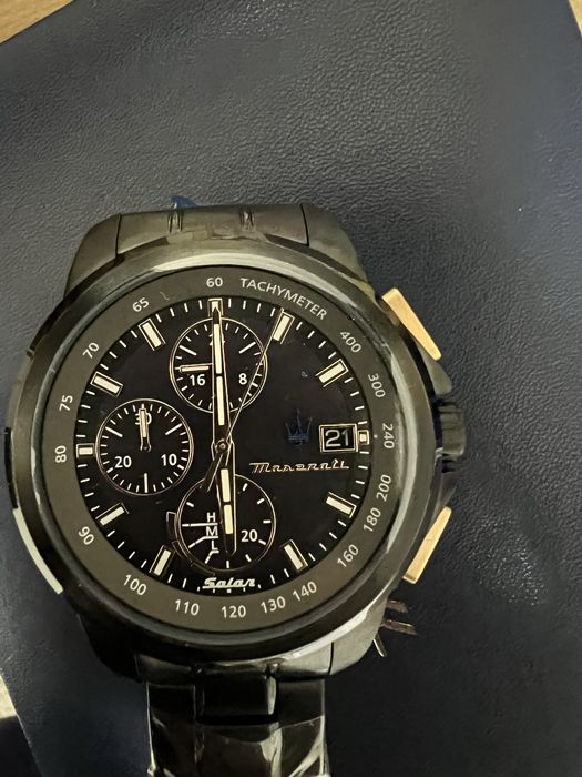Часовник Maserati Successo Chrono Solar Edition Watch - Black