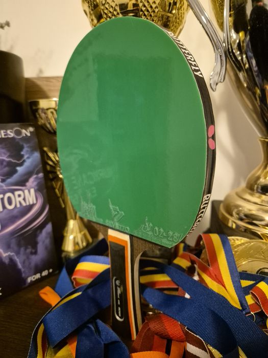 Paletă ping pong Verde și lemn Hibrid nanoCarbon | control și efect