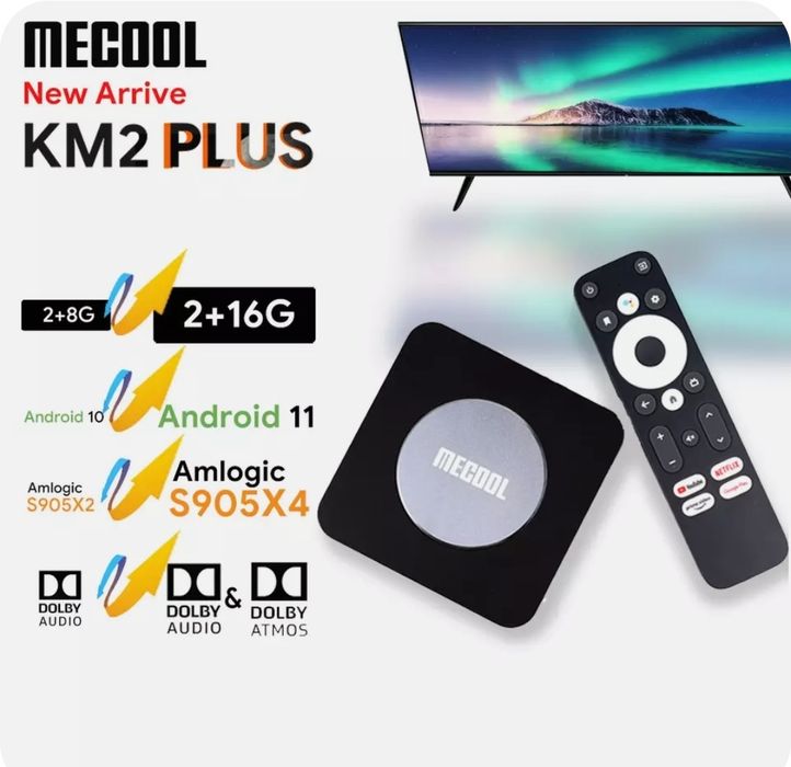 Приставка.KM2 plus- android11.Прошивка 5000канал Бепул+Кинолар.shx