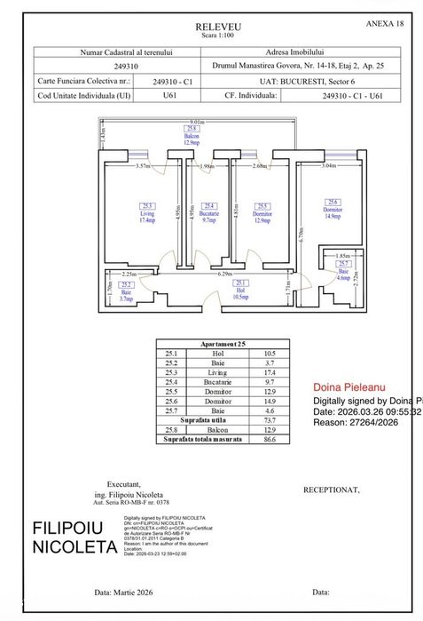 Apartament 3 camere,2 bai,mutare imediata,Promenada Lacului Morii